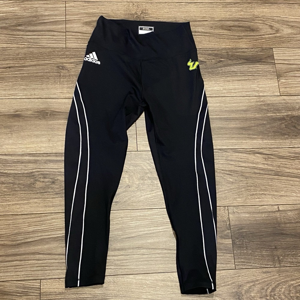 ADIDAS USF South Florida WOMEN'S STADIUM TIGHT bulls team‎ issued Leggings L